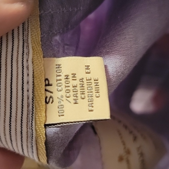 Tommy Bahama Size S Purple Plaid Button Down Long Sleeve Shirt. NWOT - Picture 6 of 7